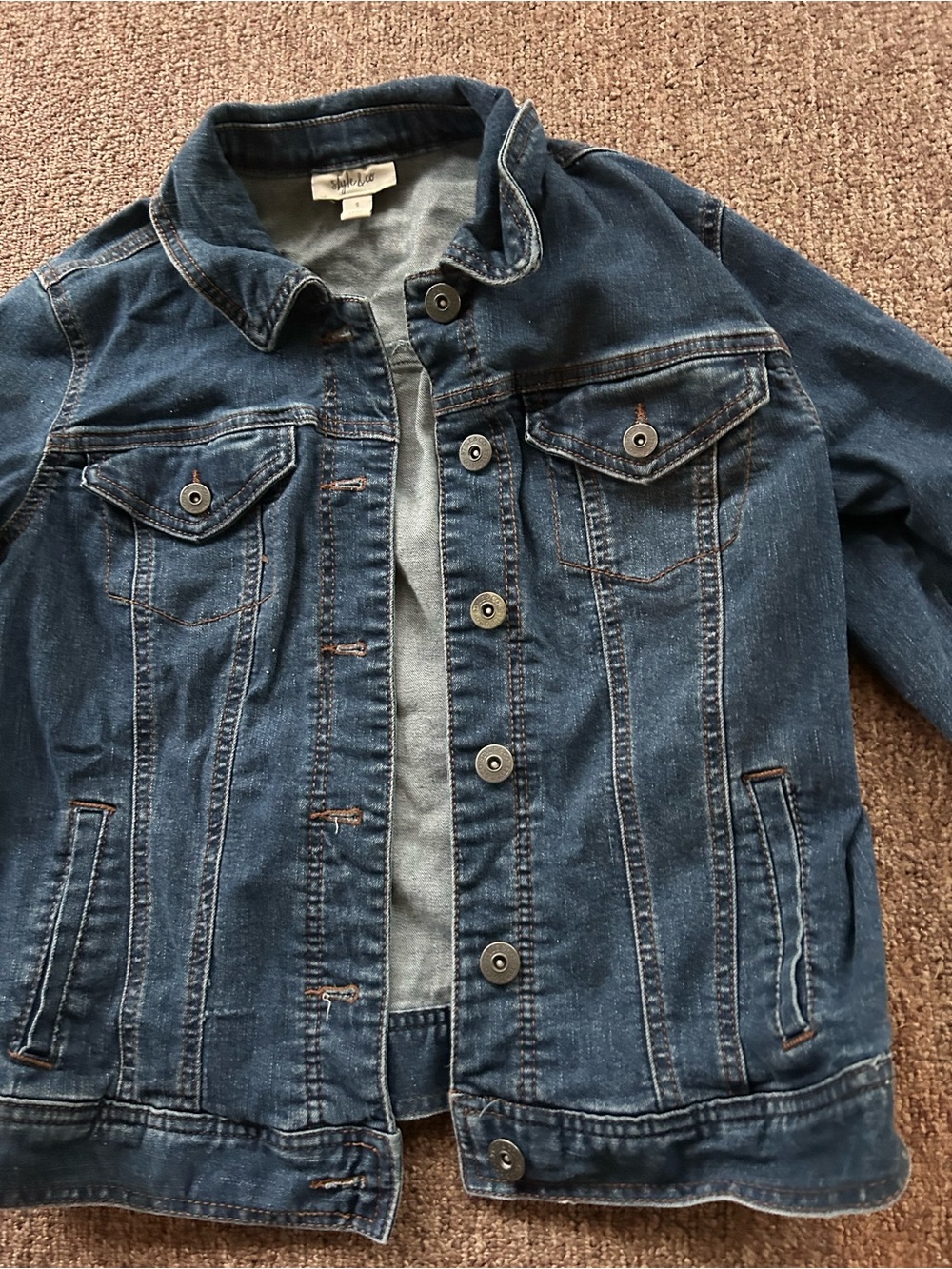 Style & Co. Indigo Denim Jacket with Button Front
